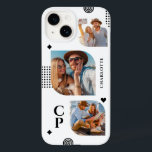 Coque Case-Mate iPhone Monogramme Nom 3 Photo Collage tendance moderne<br><div class="desc">Monogram Name 3 Photo Collage Tendance moderne casques de téléphone comprend un collage photo de trois de vos photos préférées avec votre nom personnalisé et monogramme en élégant script noir. Personnalisez en modifiant le texte dans les zones de texte fournies. Parfait pour l'anniversaire, Noël, la fête des mères et plus...</div>