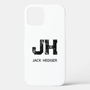 Case-Mate iPhone CASE MONOGRAMME NOM À DEUX LETTRES MINIMALISTE NOIR BLA