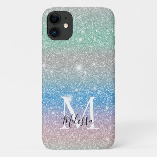 Case-Mate iPhone Case Monogramme Nom Paillettes Dégradé Pastel