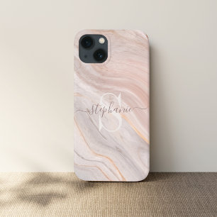 Case-Mate iPhone Case Monogramme Nom personnalisé Tourbillon en marbre m