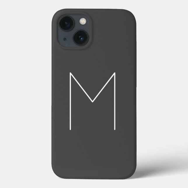 Coques Case-Mate iPhone Monogramme Nom propre Initiale moderne Plaine mini (Verso)