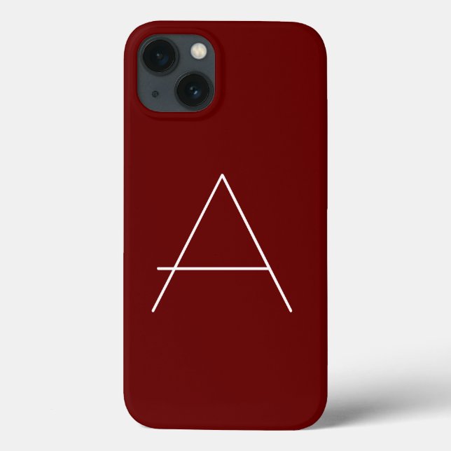 Coques Case-Mate iPhone Monogramme Nom propre Initiale moderne Plaine mini (Verso)