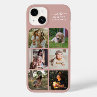 Coque Case-Mate iPhone Monogramme Nom Rose Gold 6 Photo Collage