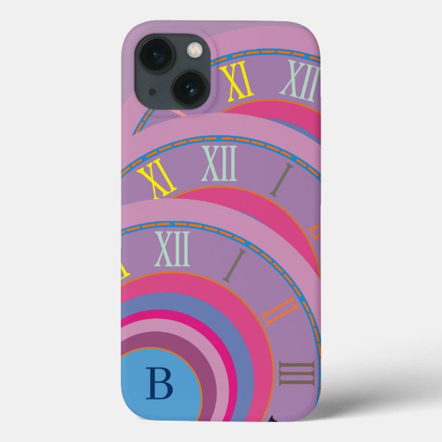 Coques Case-Mate iPhone Monogramme Numéros romains Horloge d'art Cercles s (Verso)