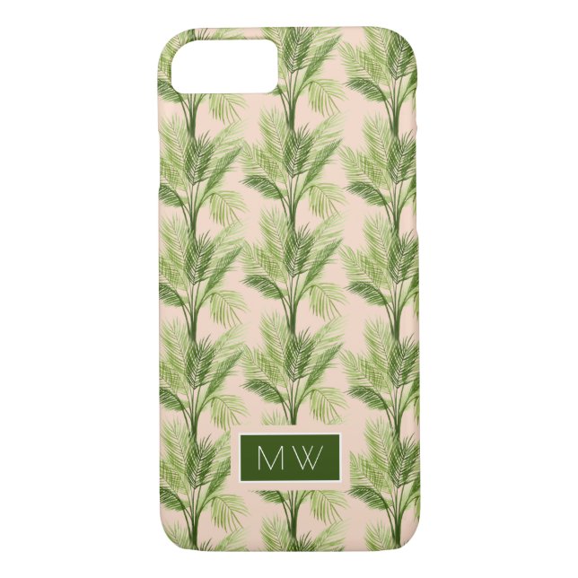 Coques Case-Mate iPhone Monogramme | Oasis intérieure | Motif Palm Tree (Dos)