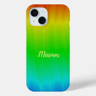 Coque Case-Mate iPhone Monogramme ombre arc-en-ciel