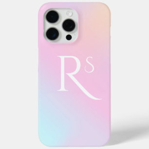 Coque Case-Mate iPhone Monogramme ombré holographique rose féminin person