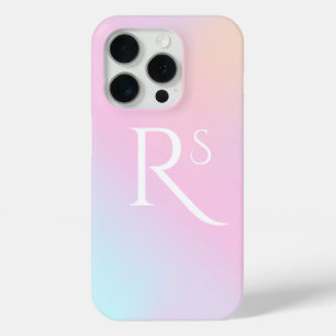 Coque Case-Mate iPhone Monogramme Ombré Holographique Rose Féminin Person
