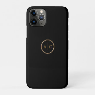 Case-Mate iPhone Case Monogramme Or Minimal sur NOIR