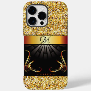 Coque Case-Mate iPhone Monogramme Or tendance I téléphone 14 Pro Max coqu