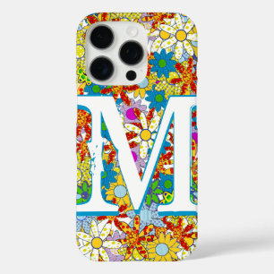 Coques iPhone 16 Pro Monogramme ou nom personnalisé Motif floral