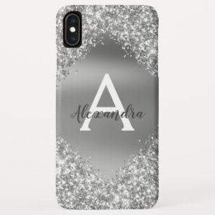 Case-Mate iPhone Case Monogramme Parties scintillant de luxe Silver Blin