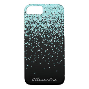 Case-Mate iPhone Case Monogramme Parties scintillant Turquoise et noire