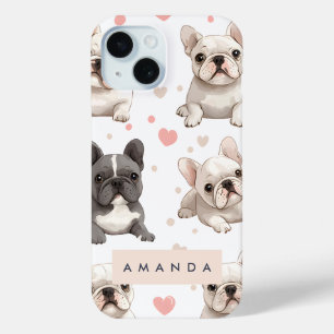 Coque Case-Mate iPhone Monogramme Personalized Adorable French Bulldog