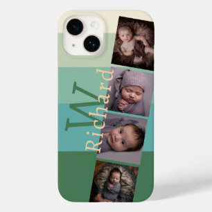 Coque Case-Mate iPhone Monogramme personnalisé 5 Couleur vert avec images
