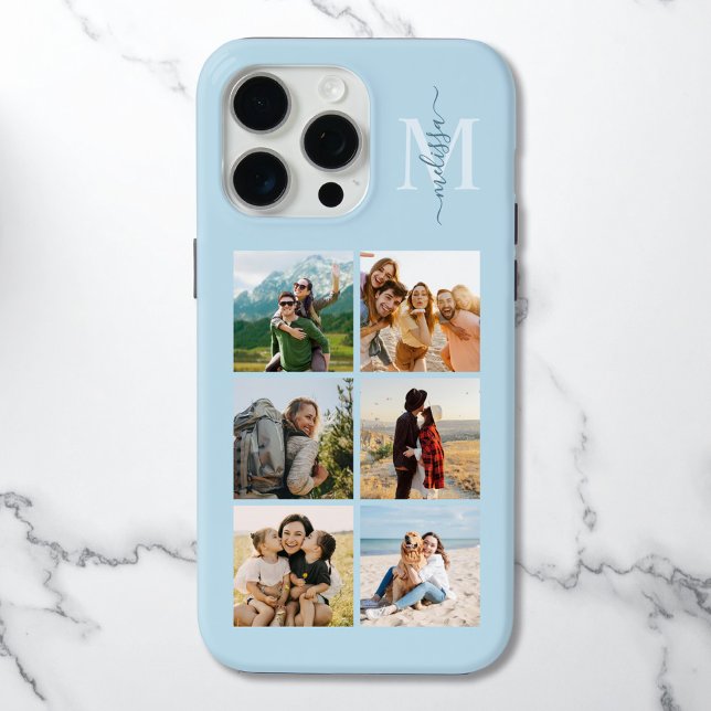 Coques Case-Mate iPhone Monogramme Personnalisé 6 Photo Collage (Créateur téléchargé)
