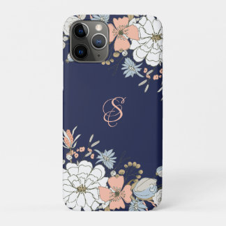 Case-Mate iPhone Case Monogramme personnalisé bleu rose bleu marine