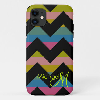 Case-Mate iPhone Case Monogramme personnalisé coloré Chevron Zigzag 4