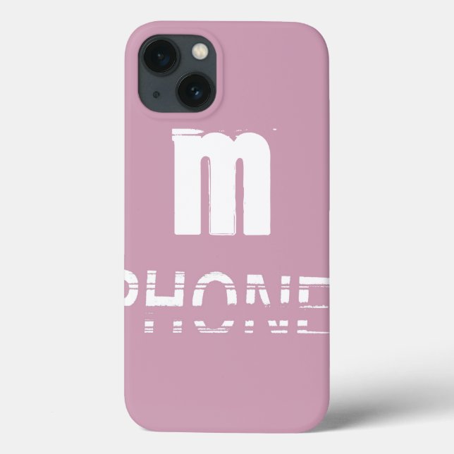 Coques Case-Mate iPhone Monogramme personnalisé Cool rose moderne (Verso)