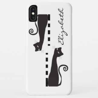 Case-Mate iPhone Case Monogramme personnalisé de chat noir