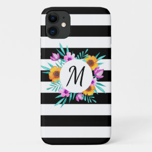 Case-Mate iPhone Case Monogramme personnalisé de la couronne florale Coo