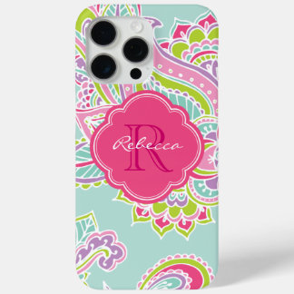 Coque iPhone 15 Pro Max Monogramme personnalisé de la marguerite de la men