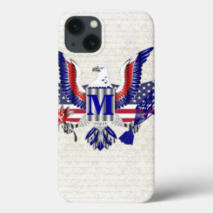 Etui iPhone Case-Mate monogramme personnalisé de l'aigle patriotique amé