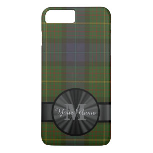 Coque iPhone 7 Plus monogramme personnalisé écossais vert