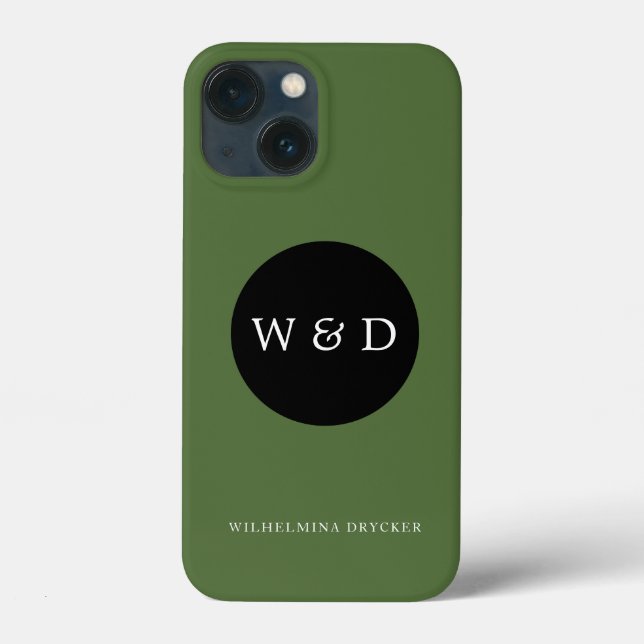 Coques Case-Mate iPhone Monogramme personnalisé et nom (Verso)