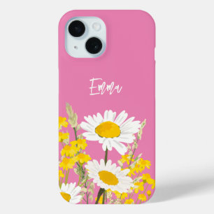 Coque Case-Mate iPhone Monogramme personnalisé Fleur sauvage moderne