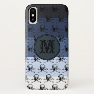 Case-Mate iPhone Case Monogramme personnalisé Halloween noir bleu