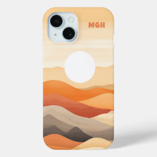 Coque Case-Mate iPhone Monogramme personnalisé - Illustration du paysage