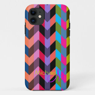Coque Case-Mate Pour iPhone Monogramme personnalisé Moderne Chevron Zigzag 6