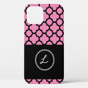 Case-Mate iPhone Case Monogramme Personnalisé Monogramme Rose Diamante N