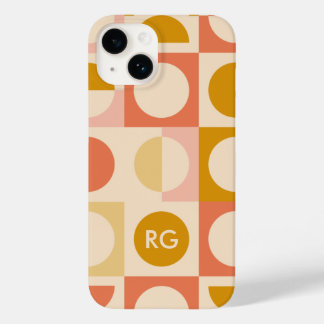 Coque Case-Mate iPhone Monogramme personnalisé Retro Color Motif
