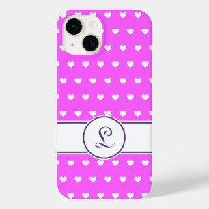Coque Case-Mate iPhone Monogramme Personnalisé Rose Girly Avec De Mignon