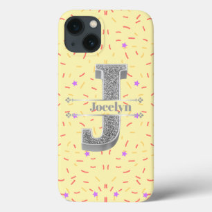 Case-Mate iPhone Case Monogramme personnalisé Silver Initial J Votre nom