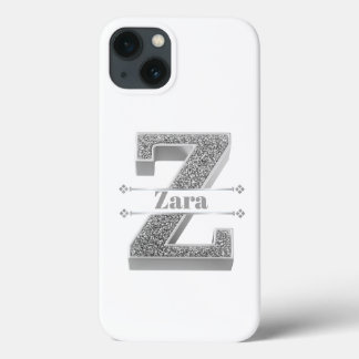 Case-Mate iPhone Case Monogramme personnalisé Silver Initial Z Votre nom