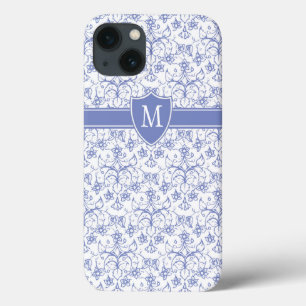 Coque Case-Mate iPhone Monogramme personnalisé sur Motif périphérique ble