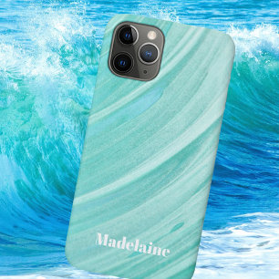 Case-Mate iPhone Case Monogramme personnel de la vague bleue