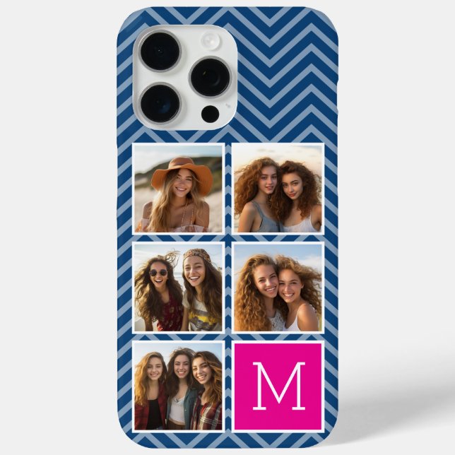 Coques Case-Mate iPhone Monogramme photo de collection de la marine Hot Pi (Verso)