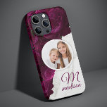 Coque Case-Mate iPhone Monogramme Photo Moderne Marbre Floral Nom personn<br><div class="desc">Monogramme Photo Moderne Marbre Floral Personnalisé Nom iPhone Boîtes dispose de votre photo préférée sur un arrière - plan de fleurs en marbre et violet. Personnalisez avec votre monogramme et votre nom personnalisés en modifiant le texte dans la zone de texte fournie. Conçu par ©Evco Studio www.zazzle.com/store/evcostudio</div>