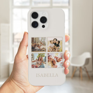 Coque iPhone 16 Pro Max Monogramme photo personnalisée minimaliste moderne