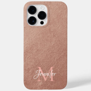 Coque Case-Mate iPhone Monogramme photo rose Gold Foil