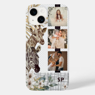 Coque Case-Mate iPhone Monogramme Photo Safari Animal Floral Moderne Fill