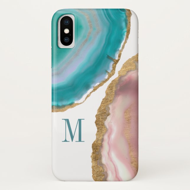Coques Case-Mate iPhone Monogramme | Pierres Gem I (Dos)