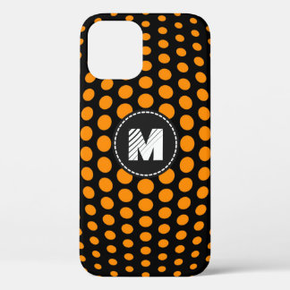 Case-Mate iPhone Case Monogramme Pois orange foncé Motif