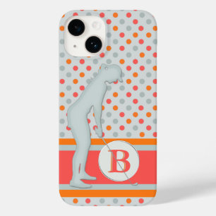 Coque Case-Mate iPhone Monogramme Pois unique Lady Golfer