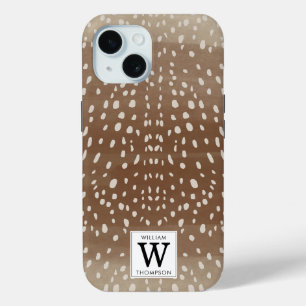 Coque Case-Mate iPhone Monogramme Poster de animal de cerfs de bébés