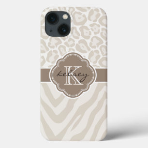 iPhone 13 Case Monogramme Poster de animal neutre